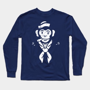 Sailor Monkey - White Faded Long Sleeve T-Shirt